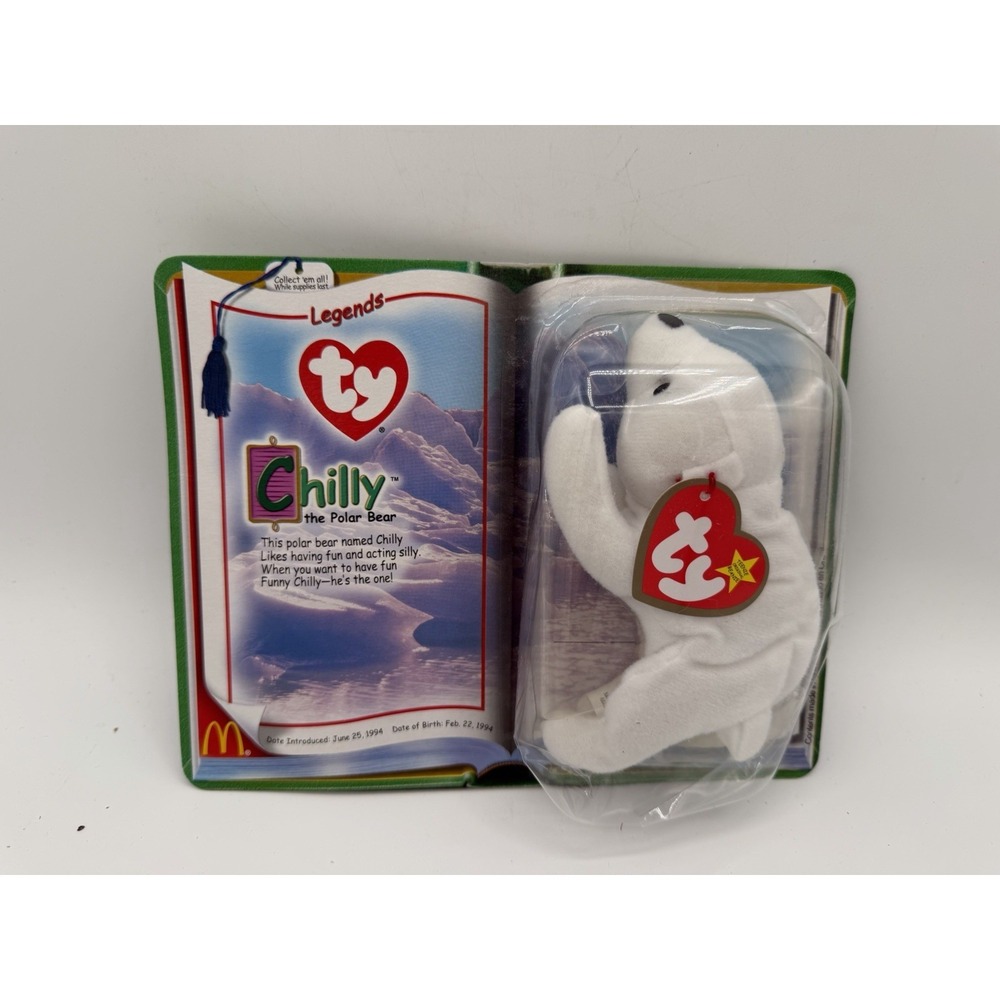 ❄️🐻❄️ Ty Beanie Baby Mini – Legends "Chilly the Polar Bear" –‎ NOS 🧸✨